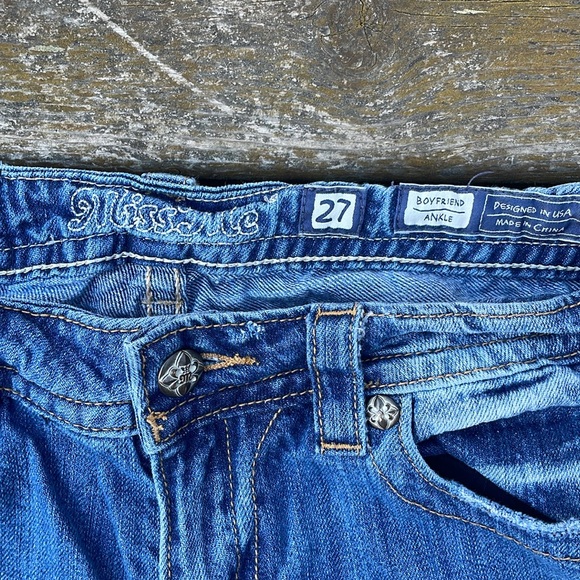 Miss Me Jeans Boyfriend Ankle Jeans Distressed - Picture 6 of 10